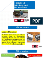 Week 11 - Task Assignment - Old Vs Modern