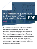 Three Reasons Equity Should Be Prioritized in Your Grantmaking Processes