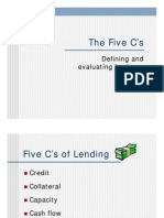 The Five C's of Lending