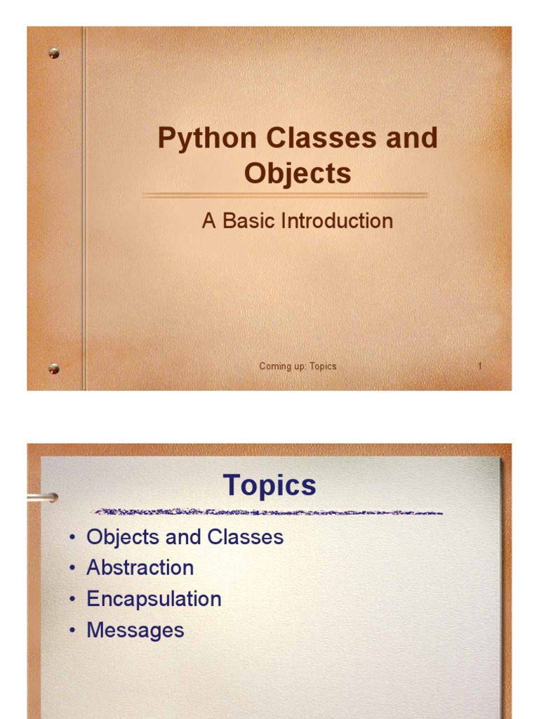 Python Classes and Objects | PDF | Class (Computer Programming ...