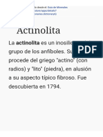 Guía de Minerales Actinolita