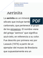 Guía de Minerales Aerinita