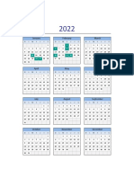 Calendario 2022 Excel Domingo A Sabado (1) ACADEMIA