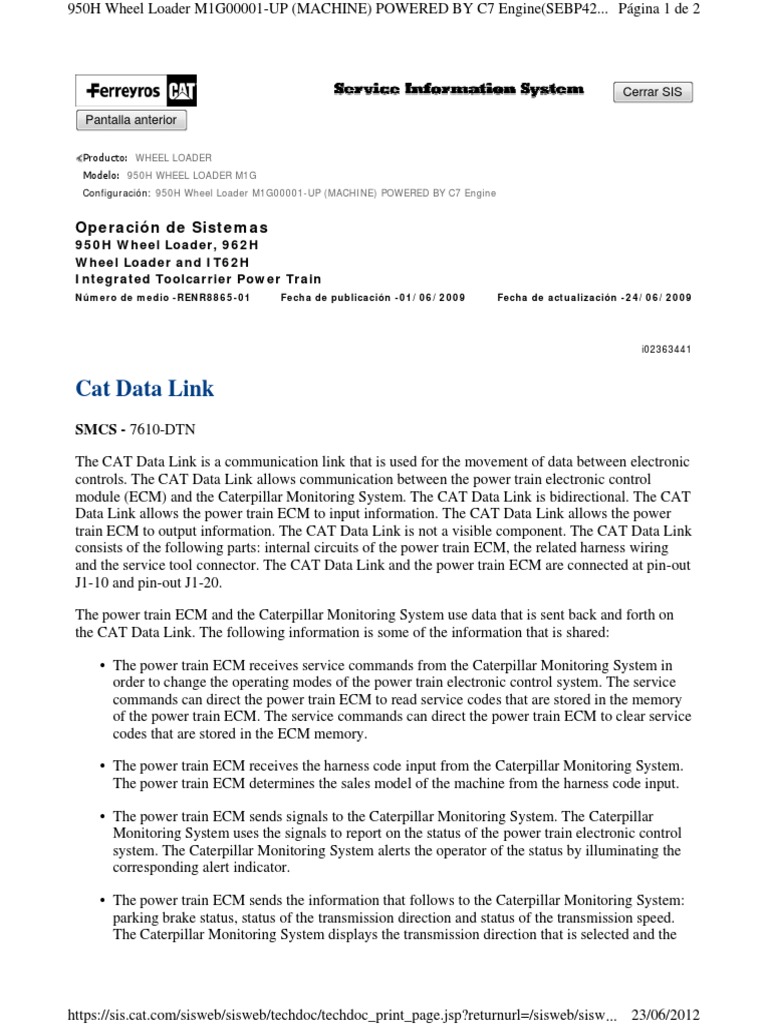 Cat Data Link PDF