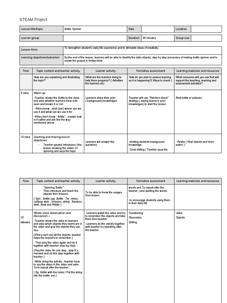 Banana Pancake PDF Learning Educational Assessment