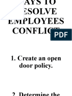 Ways To Resolve Employees Conflict