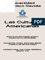 Tarea #3 Las Culturas Americanas - Gustavo Garay GM101522