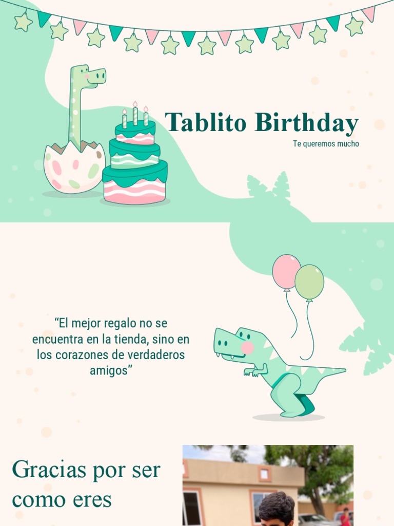 Dinosaur Birthday by Slidesgo PDF