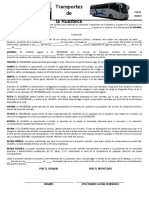 Contrato de Prestación de Servicios - Transportes de La Huasteca CARTA FOLIADO