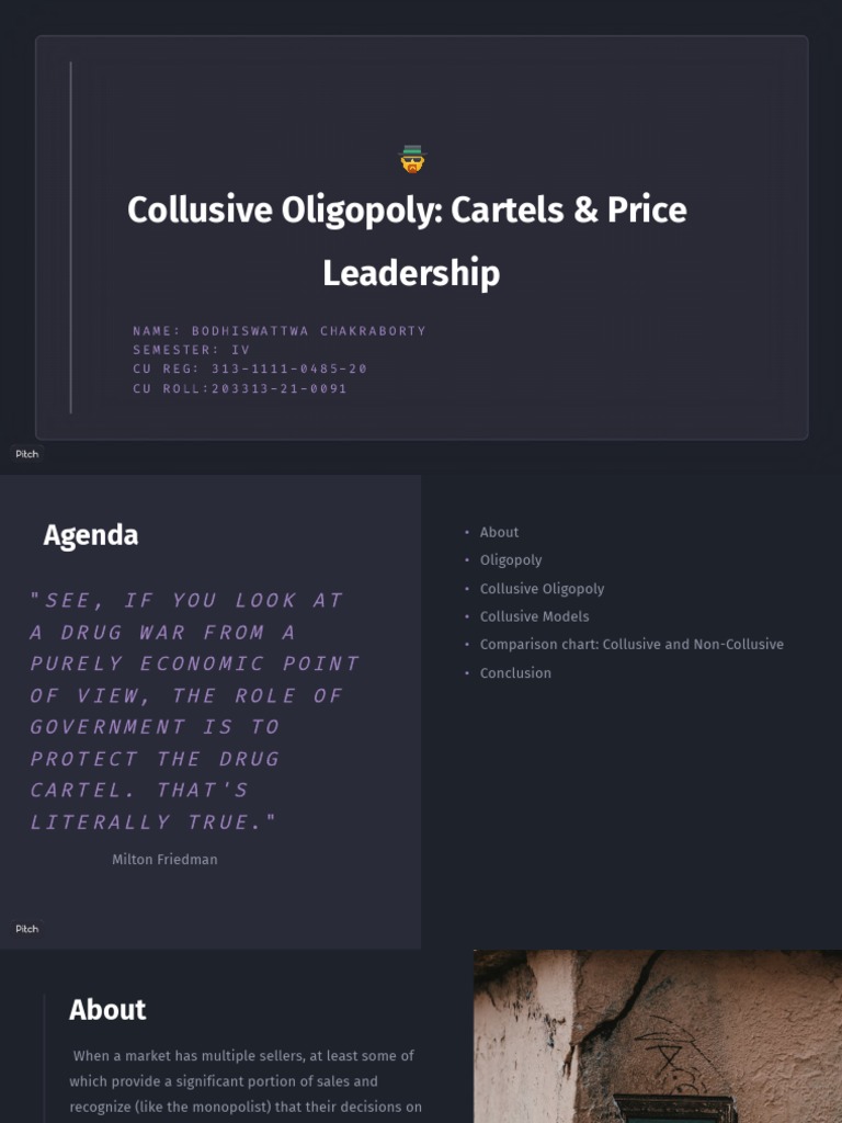 Collusive Oligopoly - Cartels & Price Leadership | PDF | Oligopoly ...