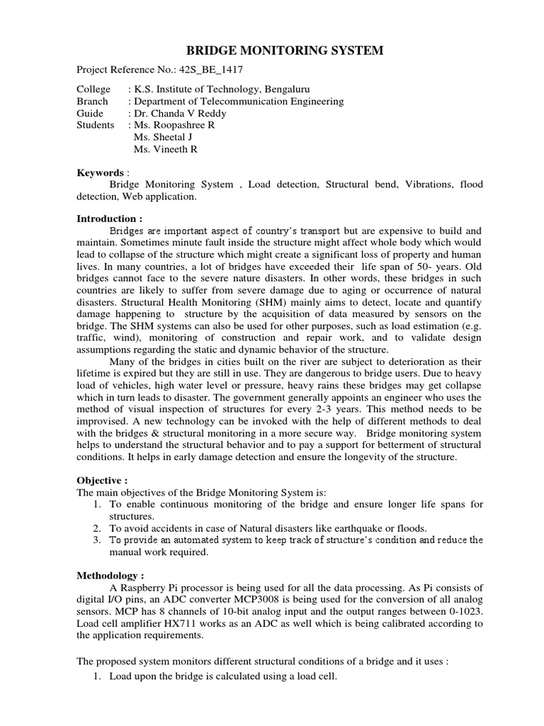 Bridge Monitoring System | PDF