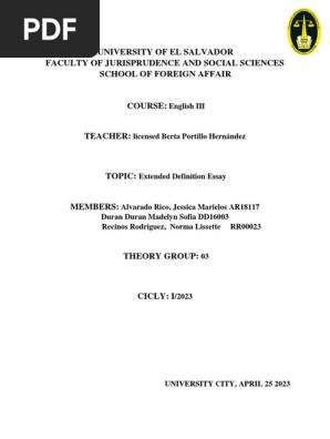 7. REPORT.  EXTENDED DEFINITION ESSAY. (corrected essay )