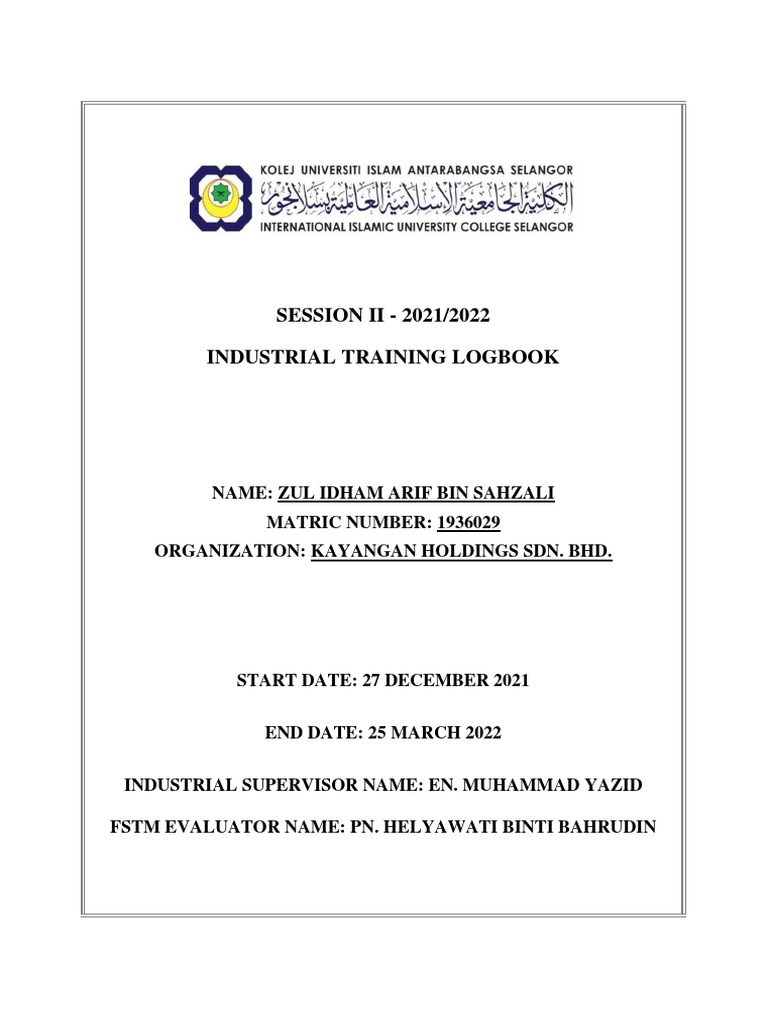 Log Book & Report PDF