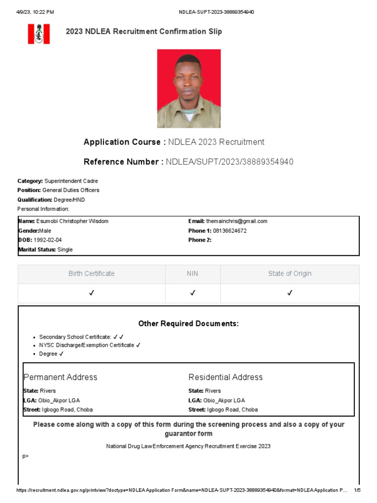 Ndlea Supt 2023 38889354940 | PDF | Identity Document | Guarantee