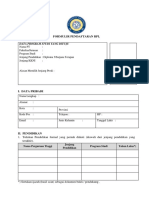 Formulir Pendaftaran Peserta RPL CV