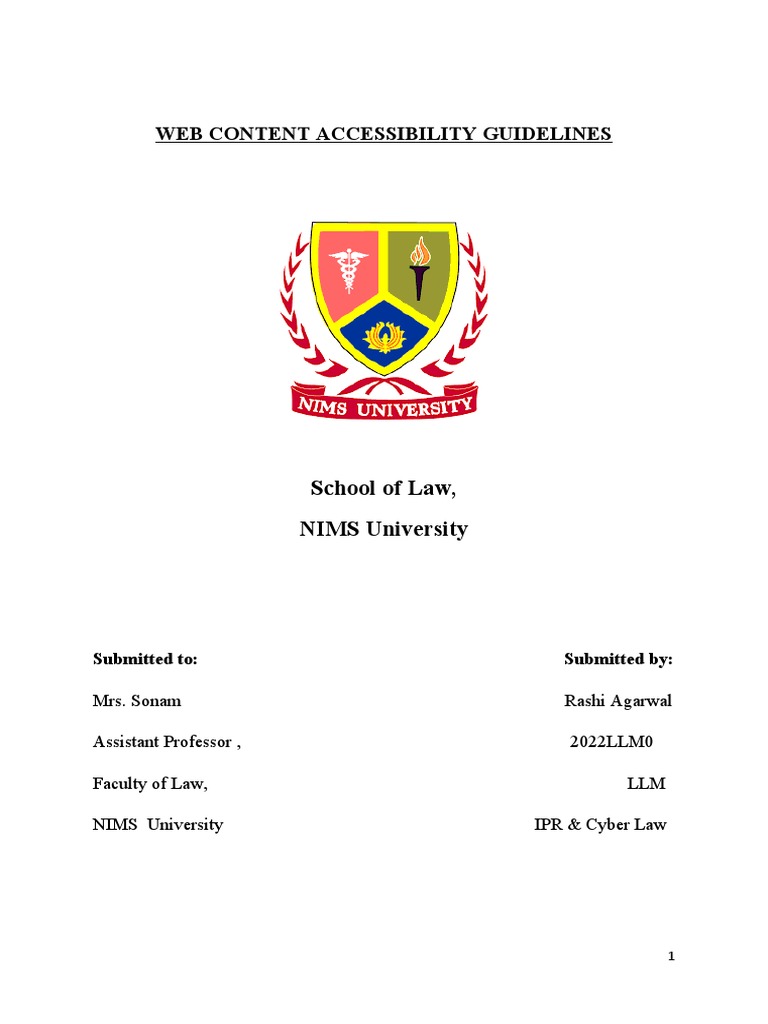 Web Content Accessibility Guidelines | PDF | World Wide Web | Internet ...