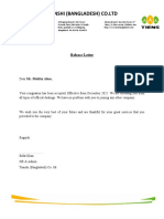 Tianshi (Bangladesh) Co - LTD: Release Letter