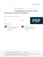 Lee Et Al 2010 Standardized Sampling Plan To Detect VD Density in Colonies and Apiaries