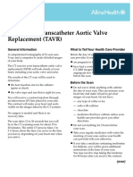 CT Scan For Transcatheter Aortic Valve Replacement (TAVR) : General Information What To Tell Your Health Care Provider