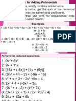 ADD AND SUBTRACT POLYNOMIALS