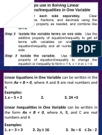 Agebraic Expression, Equation and Inequalities