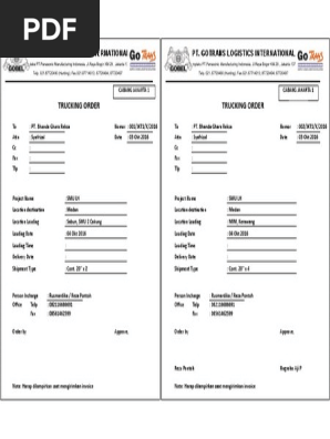 Trucking Order (TO)