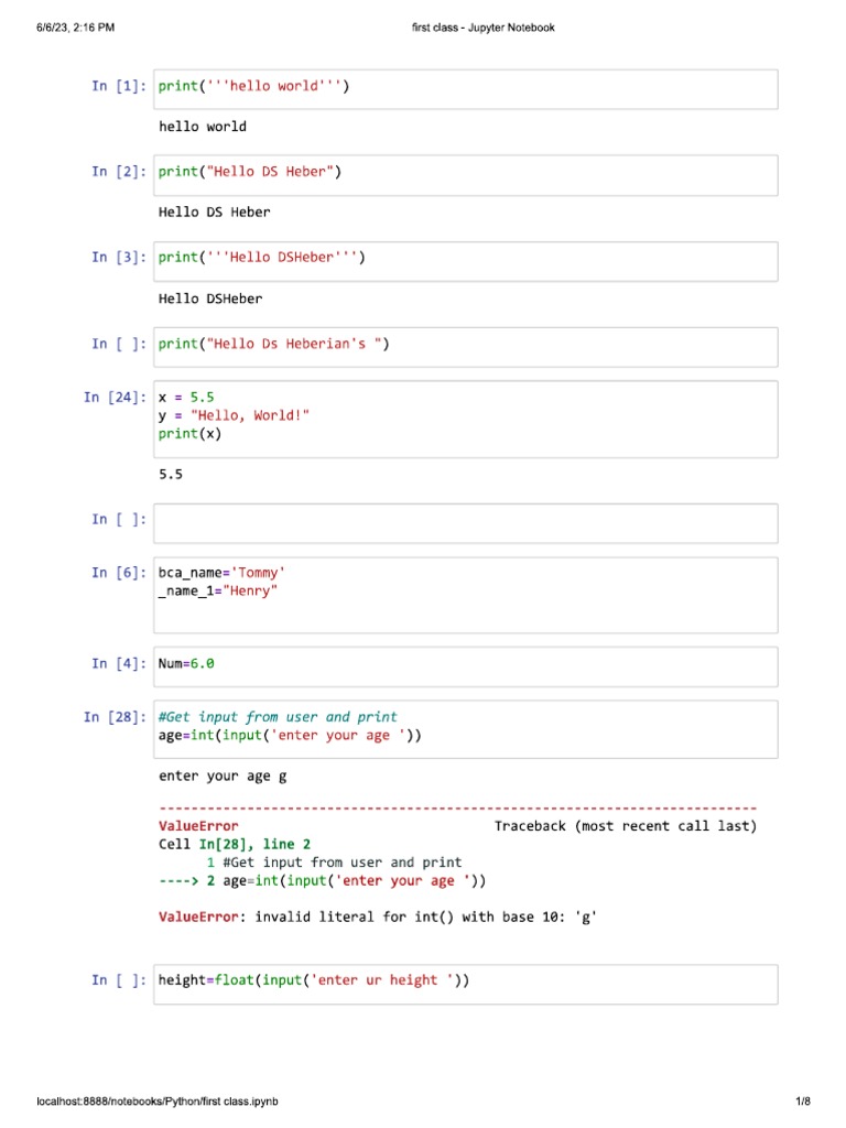 Python Basic Syntax An Data Types | PDF