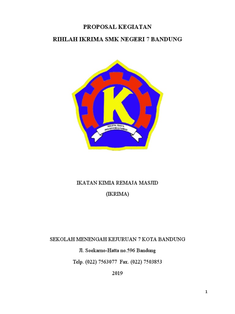 Proposal Kegiatan Rihlah SMK 7 Bandung | PDF