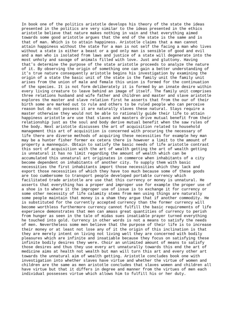 Aristotle Politics Book 1 Summary And Analysis Mp3 Pdf