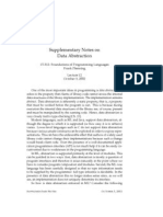 Supplementary Notes On Data Abstraction: 15-312: Foundations of Programming Languages Frank Pfenning October 3, 2002