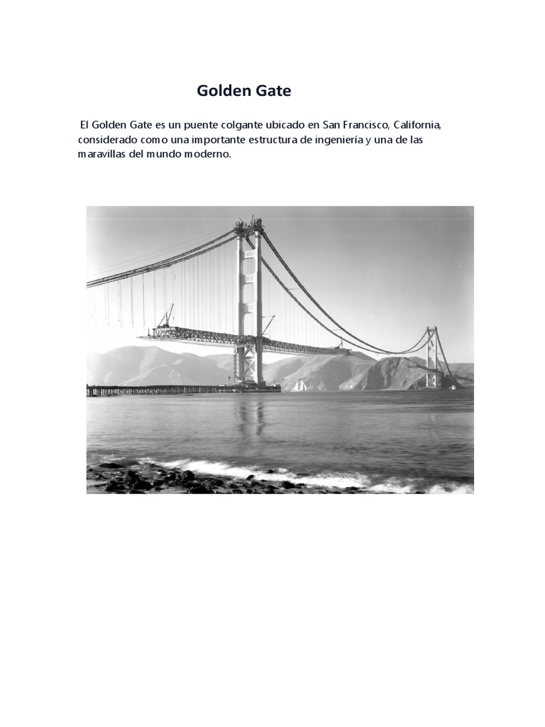 Golden Gate Bridge: Iconic Engineering Marvel | PDF