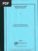 Kustia Sugar Mills Ltd. Audit Report 2021-2022