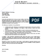 Cover Letter IT Sample