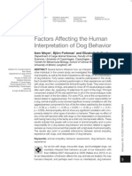 Factors Affecting The Human Interpretation of Dog Behavior