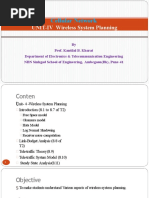 Unit IV - Wireless System Planning