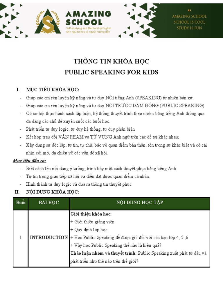 PUBLIC SPEAKING SKILLS FOR KIDS PDF intelligence overview