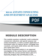 Real Estate Consulting and Investment Analysis