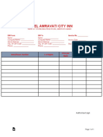 Hotel Invoice Template