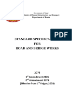 Standard Specifications For Road and Bridge Works 2073 (2 ND Amendment 2078 (Effective From 1st Falgun, 2078)