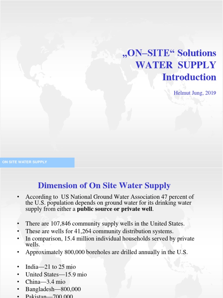 02 Introduction Onsite Water Supply PDF Water Supply Water