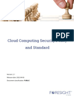 Cloud Computing Security Policy and Standard
