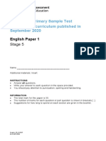 English Stage 5 Sample Paper 1 - 2020