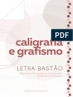Apostila Caligrafia e Grafismo Letra Bastão Alfabeto Completo Marianacampana