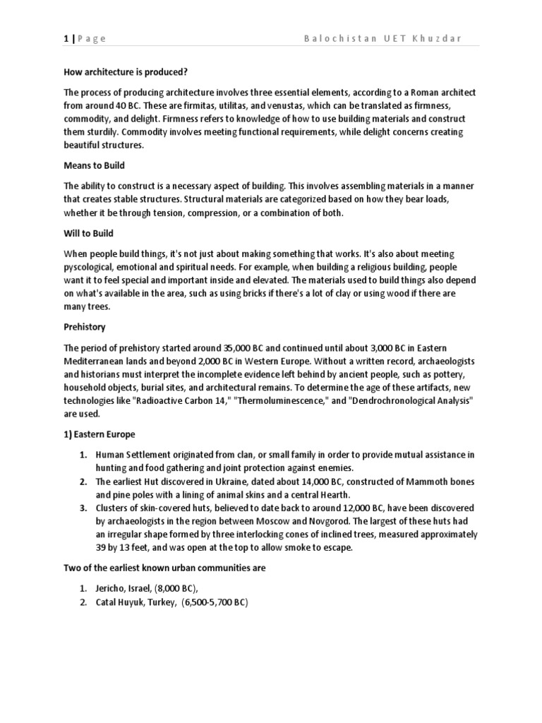 Architecture Part 2 Pdf Archaeology