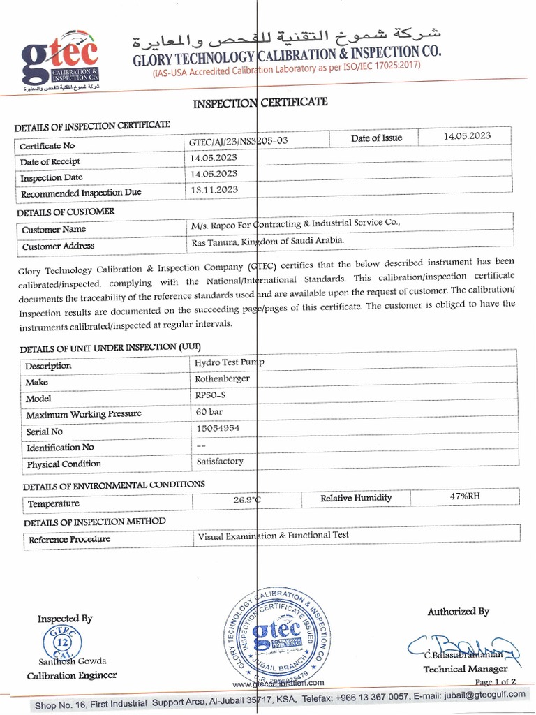 hydro-test-pump-inspection-certificate-pdf