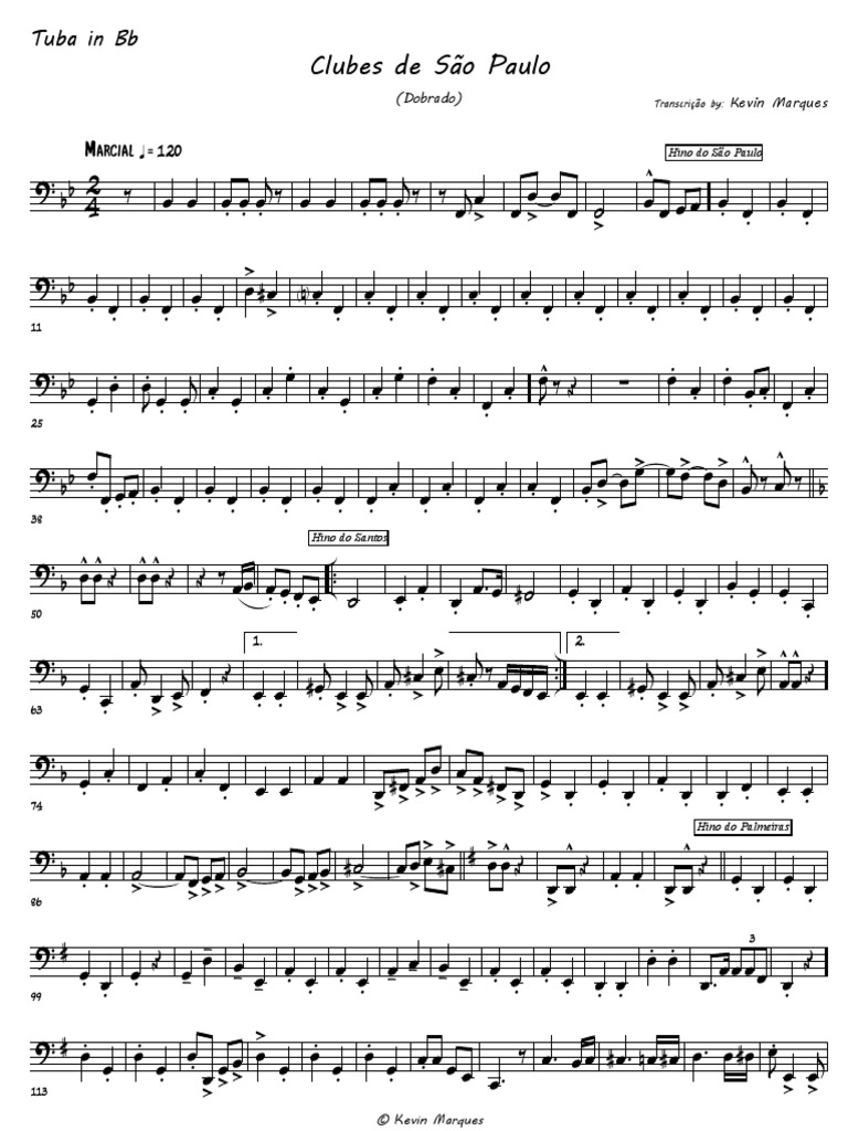 Marchas e Dobrados sheet music  Play, print, and download in PDF