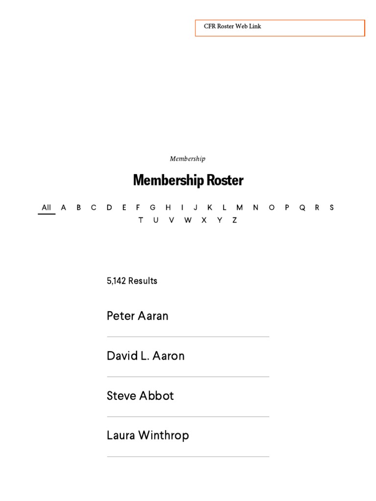 Council On Foreign Relations Members 06102023 | PDF | American ...