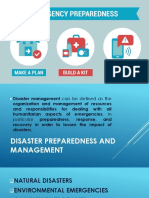 Disaster Prepareness and Management