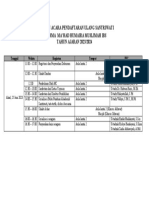 Rundown Acara Pendaftaran Ulang Santriwati