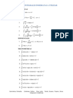 Tabla de Integrales Inmediatas A Utilizar 2023-1